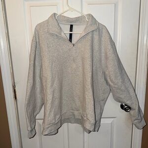 Lululemon Athletica Steady State Quarter Zip in Heathered Core Ultra Light Grey